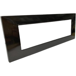 Placchetta 3 4 7 posti nera compatibile con vimar plana