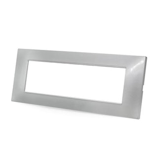 Placchetta 3 4 7 posti silver compatibile con vimar plana