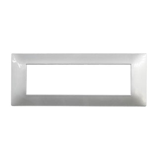 Placchetta 3 4 7 posti silver compatibile con vimar plana