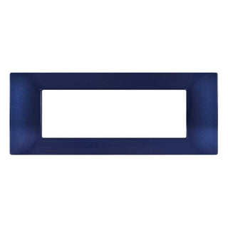 Placchetta 3 4 7 posti blue navy compatibile con vimar plana