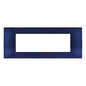 Placchetta per interruttore a 3 4 7 posti blue navy cassetta 503 compatibile con vimar plana supporto cover