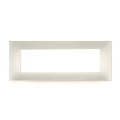 Placchetta per interruttore a 3 4 7 posti bianco perla cassetta 503 compatibile con vimar plana supporto cover