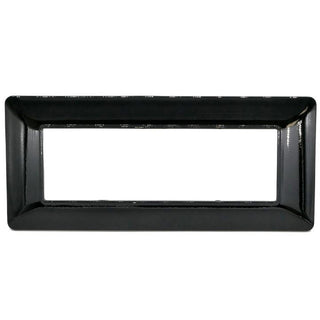Placchetta 3 4 7 posti nero compatibile con matix