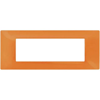 Placchetta 3 4 7 posti arancio compatibile con vimar plana