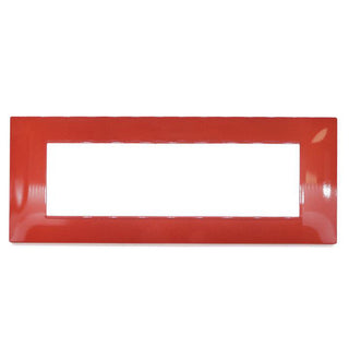 Placchetta 3 4 7 posti corallo compatibile con vimar plana