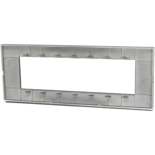 Placchetta 3 4 7 posti grigio scuro compatibile con vimar plana