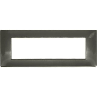 Placchetta 3 4 7 posti grigio scuro compatibile con vimar plana