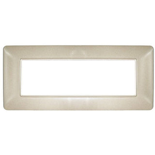 Placchetta 3 4 6 posti champagne compatibile con matix cover