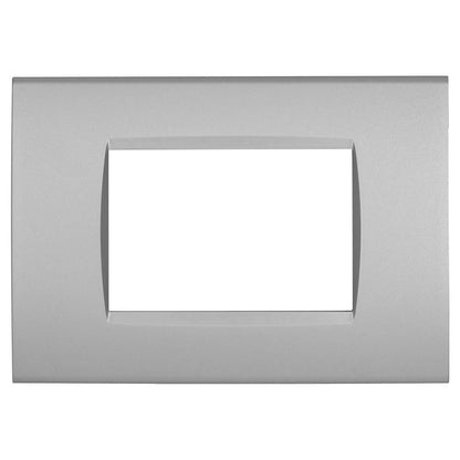 Placchetta a 3 4 7 posti silver cassetta 503 compatibile con living light supporto cover