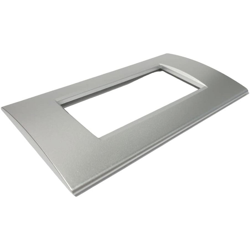 Placchetta a 3 4 7 posti silver cassetta 503 compatibile con living light supporto cover