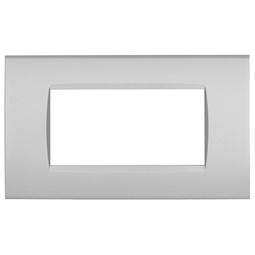 Placchetta a 3 4 7 posti silver cassetta 503 compatibile con living light supporto cover