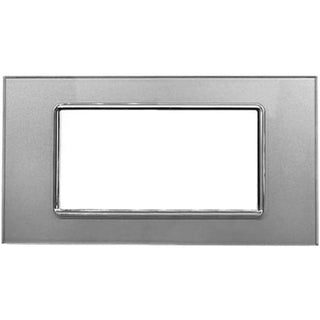 Placchetta in vetro silver 3-7 posti compatibile living light 503
