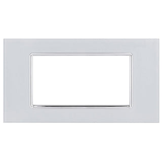 Placchetta in vetro bianca 3-7 posti compatibile living light 503