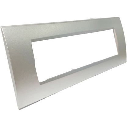 Placchetta a 3 4 7 posti silver cassetta 503 compatibile con living light supporto cover