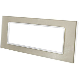 Placchetta in vetro champagne 3-7 posti compatibile living light 503