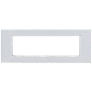 Placchetta in vetro bianca 3-7 posti compatibile living light 503
