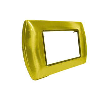 Placchetta oro lucido 3-7 posti compatibile living international 503