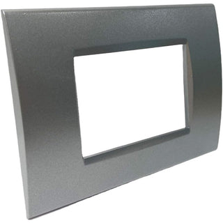 Placchetta grigio scuso 3-7 posti compatibile living light cassetta 503