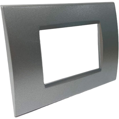 Placchetta  a 3 4 7 posti grigio scuro cassetta 503 compatibile con living light supporto cover