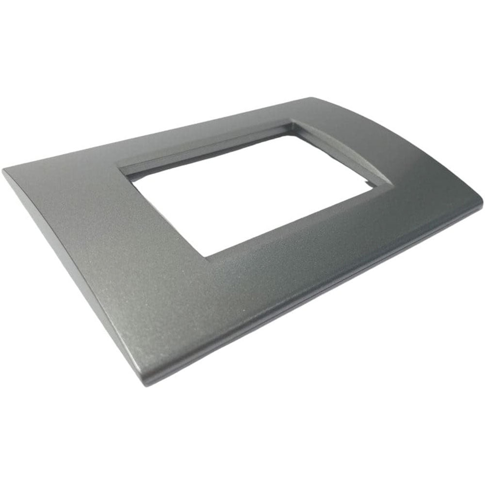 Placchetta  a 3 4 7 posti grigio scuro cassetta 503 compatibile con living light supporto cover