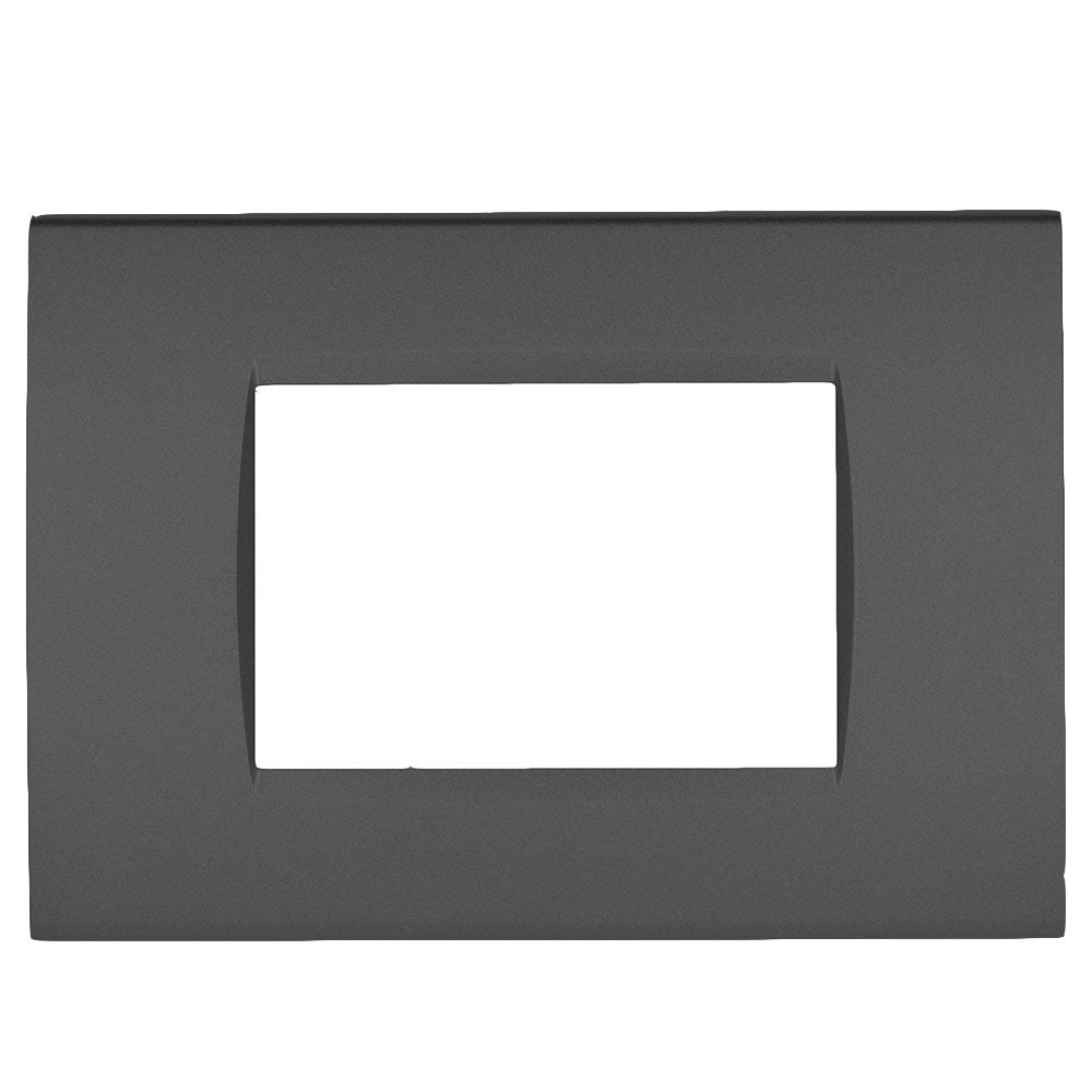 Placchetta  a 3 4 7 posti grigio scuro cassetta 503 compatibile con living light supporto cover