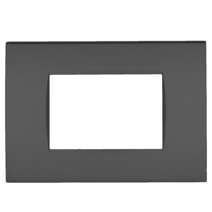 Placchetta  a 3 4 7 posti grigio scuro cassetta 503 compatibile con living light supporto cover