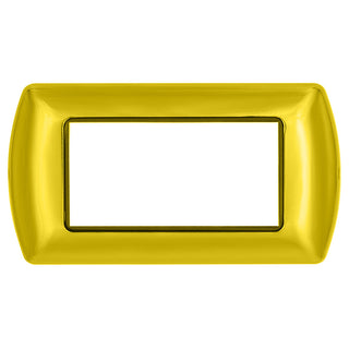 Placchetta oro lucido 3-7 posti compatibile living international 503
