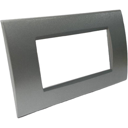 Placchetta  a 3 4 7 posti grigio scuro cassetta 503 compatibile con living light supporto cover