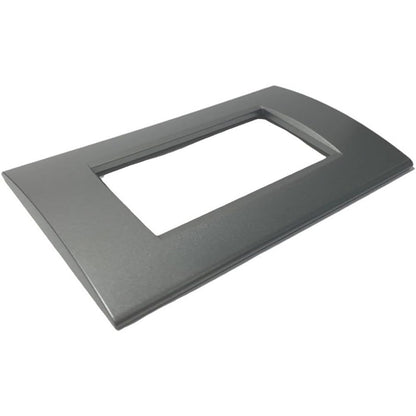 Placchetta  a 3 4 7 posti grigio scuro cassetta 503 compatibile con living light supporto cover