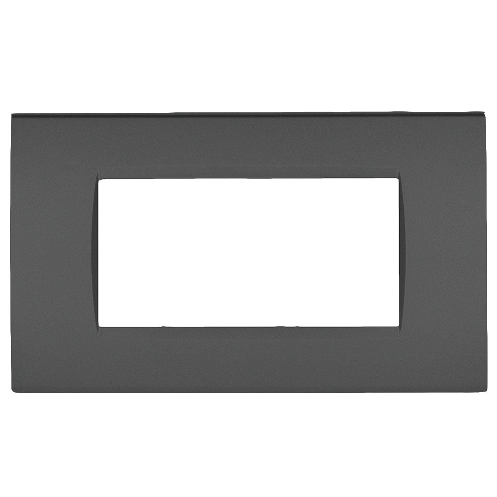 Placchetta  a 3 4 7 posti grigio scuro cassetta 503 compatibile con living light supporto cover