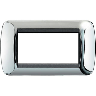 Placchetta argento lucido 3-7 posti compatibile living international