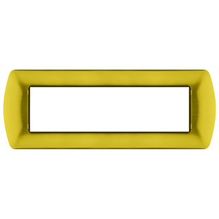 Placchetta oro spazzolato 3-7 posti compatibile living international