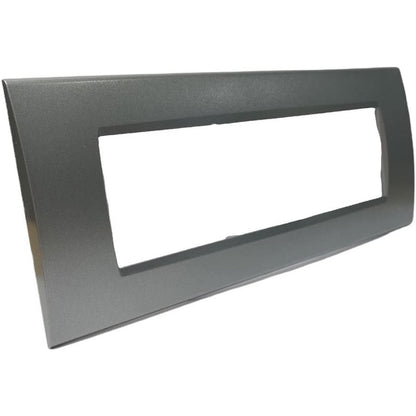 Placchetta  a 3 4 7 posti grigio scuro cassetta 503 compatibile con living light supporto cover