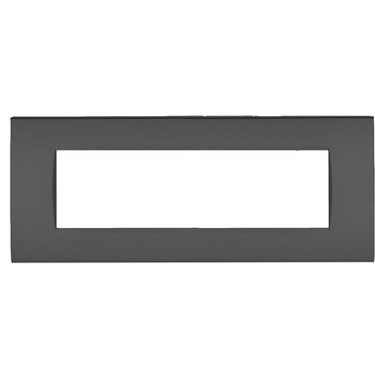 Placchetta  a 3 4 7 posti grigio scuro cassetta 503 compatibile con living light supporto cover