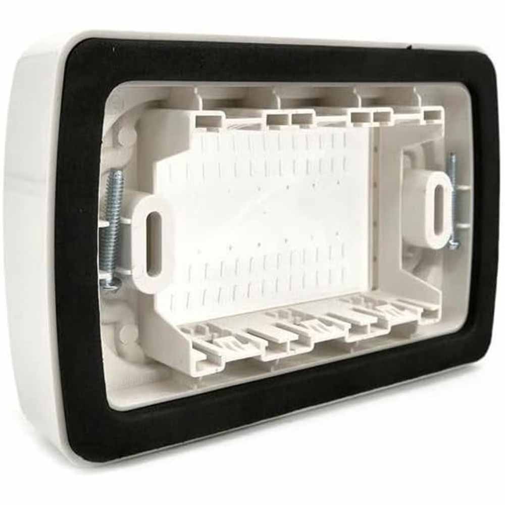 Placca idrobox 4 posti compatibile con matix IP55 coperchio modulo cassetta 503 bianco