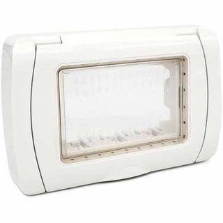Placca idrobox 3 posti compatibile con matix IP55 coperchio bianco