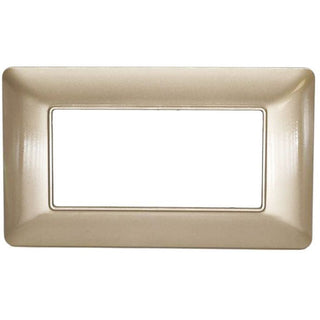 Placchetta 3 4 6 posti oro satinato compatibile con matix cover