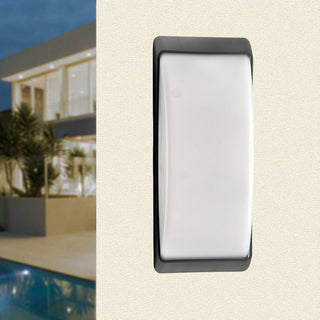 Applique a parete per esterno lampada da muro E27 grigio e bianco IP54