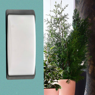 Applique a parete per esterno lampada da muro E27 grigio e bianco IP54