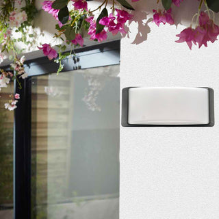 Applique a parete per esterno lampada da muro E27 grigio e bianco IP54