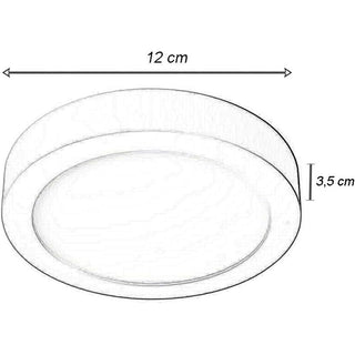 Plafoniera led montaggio esterno 6 watt cct tre colorazione di luce fredda calda naturale selezionabile