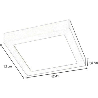 Plafoniera led montaggio esterno 6 watt cct tre colorazione di luce fredda calda naturale selezionabile