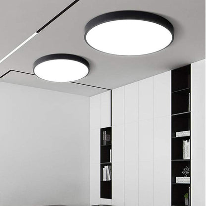 Plafoniera a led 70 watt rotonda lampada da soffitto nero lampadario a luce fredda o naturale