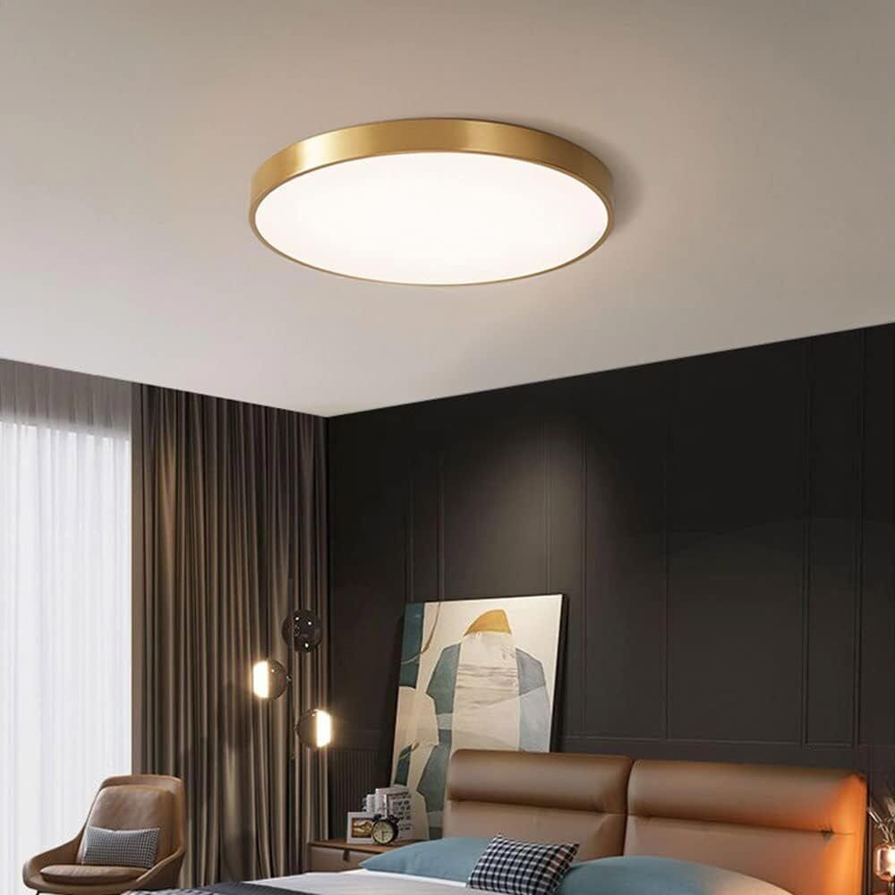 Plafoniera a led 70 watt rotonda lampada da soffitto oro lampadario a luce fredda o naturale