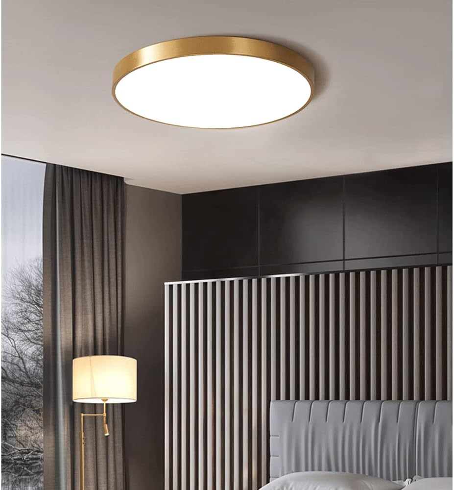 Plafoniera a led 70 watt rotonda lampada da soffitto oro lampadario a luce fredda o naturale