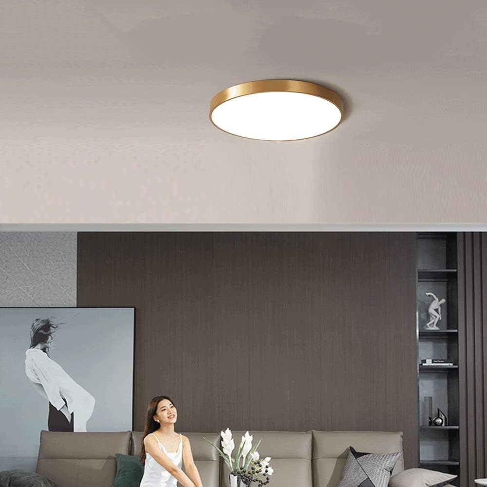 Plafoniera a led 70 watt rotonda lampada da soffitto oro lampadario a luce fredda o naturale