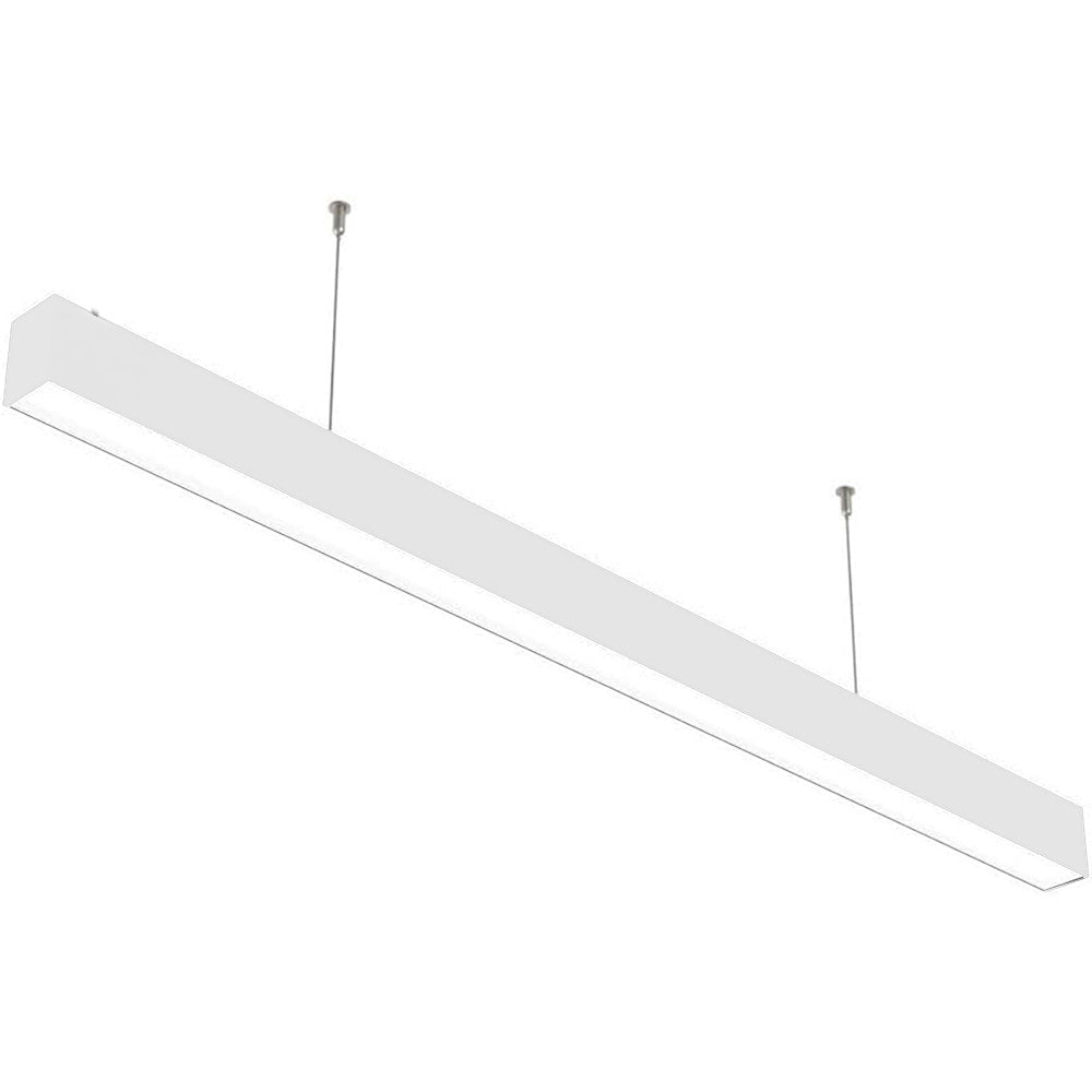 Lampadario lineare a sospensione da soffitto bianco 40 watt connettore di giunzione a T 15 watt o a L 12 watt tecnologia cct