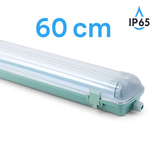 Plafoniera per 2 tubi a led neon attacco t8 g13 60 120 150 cm IP65
