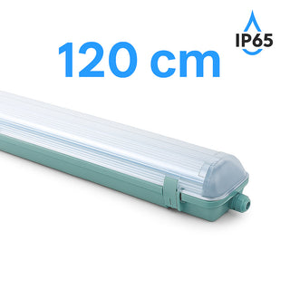 Plafoniera per 2 tubi a led neon attacco t8 g13 60 120 150 cm IP65