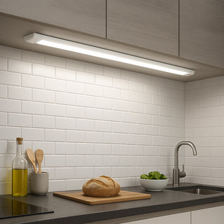 Plafoniera LED slim 27 40 54 e 72 W da 60 90 120 e 150 cm tecnologia CCT